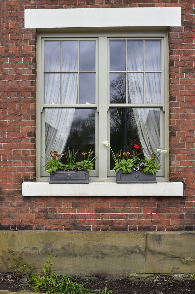 Timber sash windows for the front window