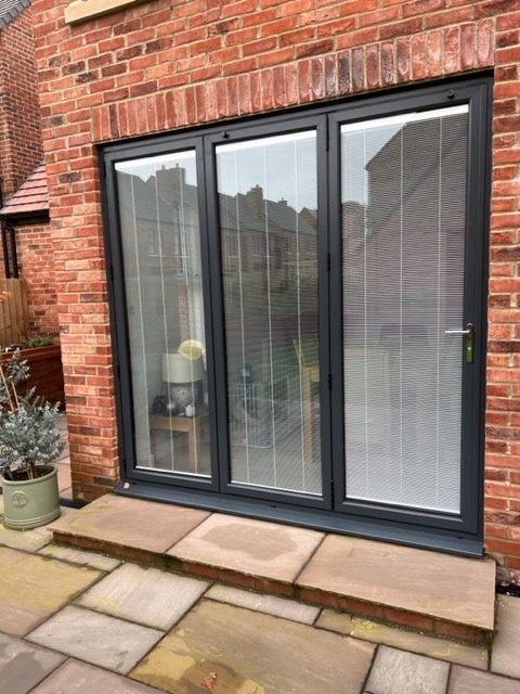 Bifolding doors in the garden